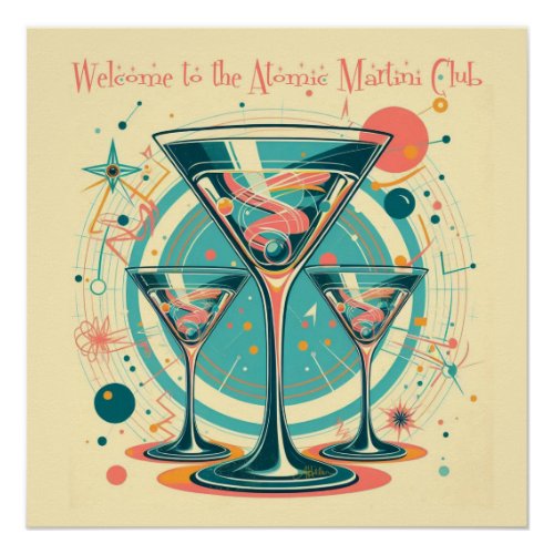 Welcome To The Atomic Martini Club Triple Play Poster