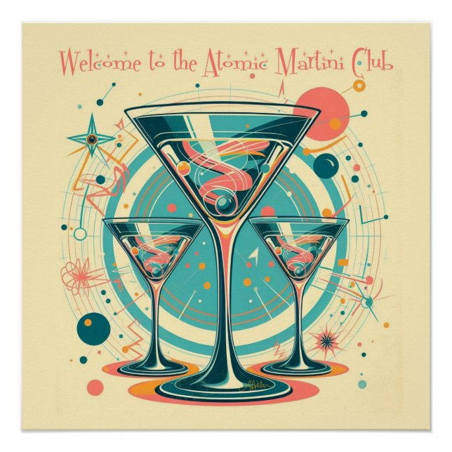 Welcome To The Atomic Martini Club Triple Play Poster (Front)