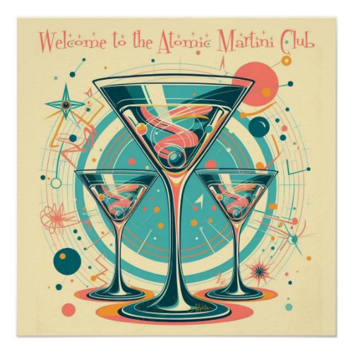Welcome To The Atomic Martini Club Triple Play Poster