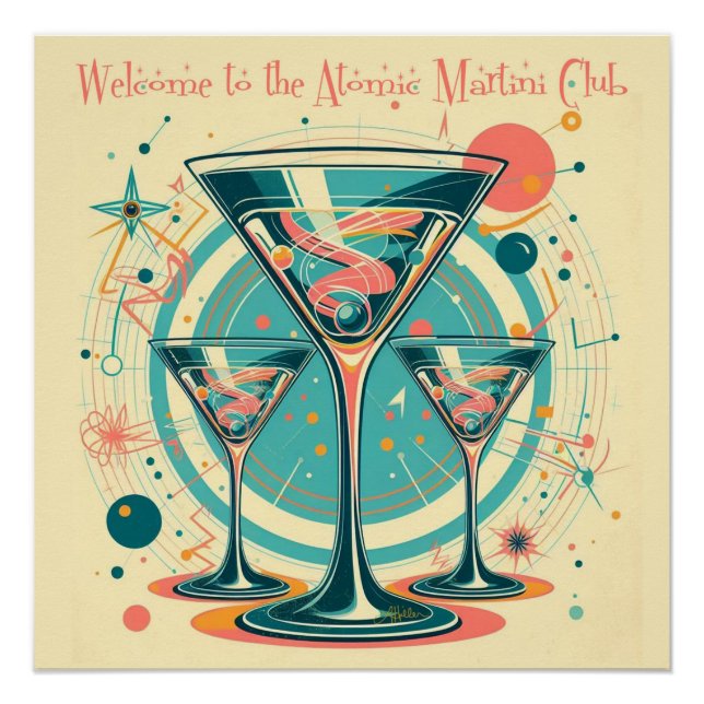 Welcome To The Atomic Martini Club Triple Play Poster (Front)