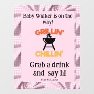 Welcome to the Baby-Q baby shower Wall Decal