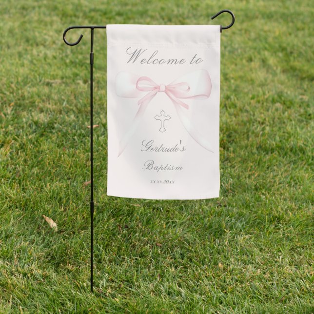 welcome to the Baptism Garden Flag (In SItu)