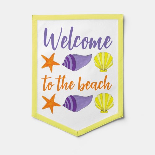 Welcome to the Beach House Sea Shells Seashell Pennant
