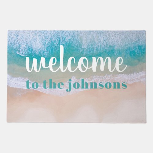 Welcome to the Beach Photo Large Doormat