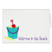 Welcome to the Beach Sand Bucket Pail Shovel Toys (Front Horizontal)