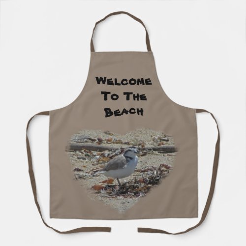 Welcome To The Beach Snowy Plover Photo Coast Bird Apron