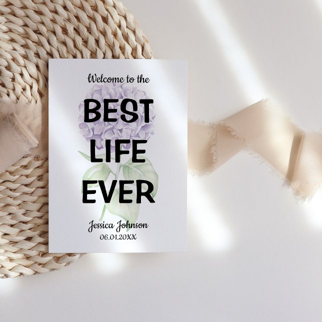 Welcome to the Best Life Ever Hydrangea Baptism  Cards (Creator Uploaded)