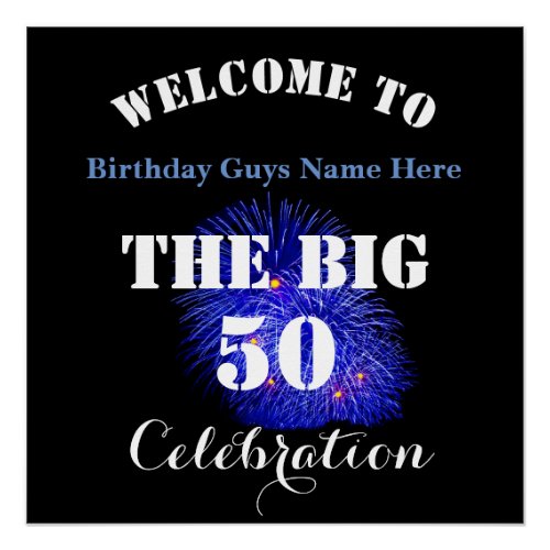 Welcome To  The BIG 50 Birthday Celebration _ Poster