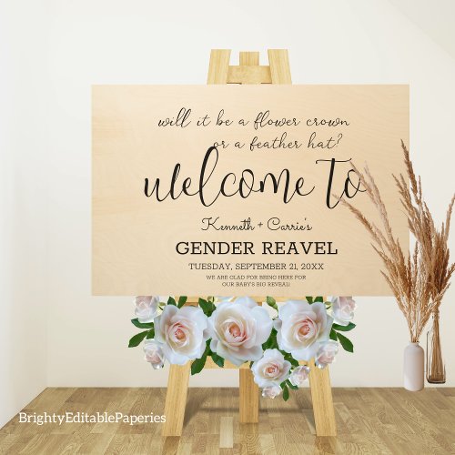 Welcome To The Big Reveal Gender Reveal Sign