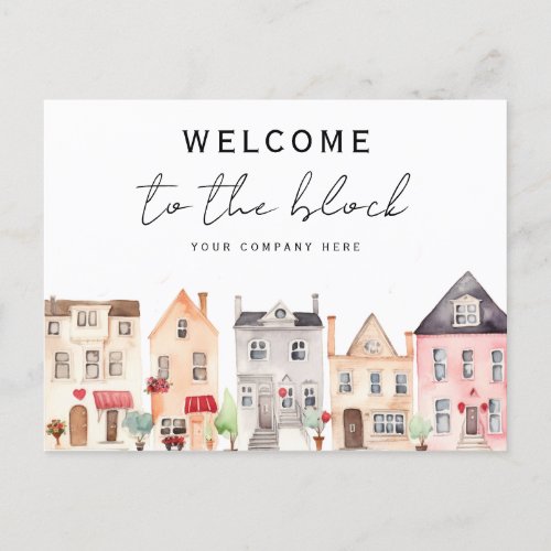 Welcome to the Block New Homeowner Real Estate Postcard