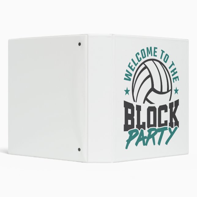 Welcome to the Block Party Volleyball Middle Block 3 Ring Binder (Background)
