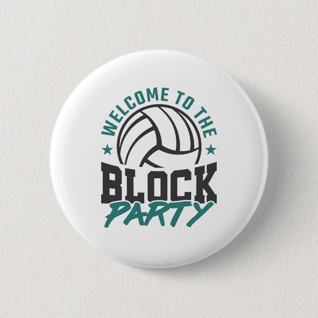Welcome to the Block Party Volleyball Middle Block Button (Front)