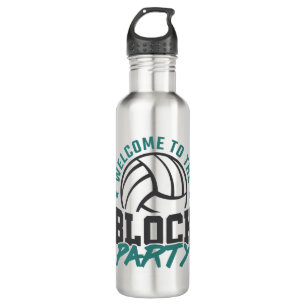 Welcome to the Block Party Volleyball Middle Block Stainless Steel Water Bottle
