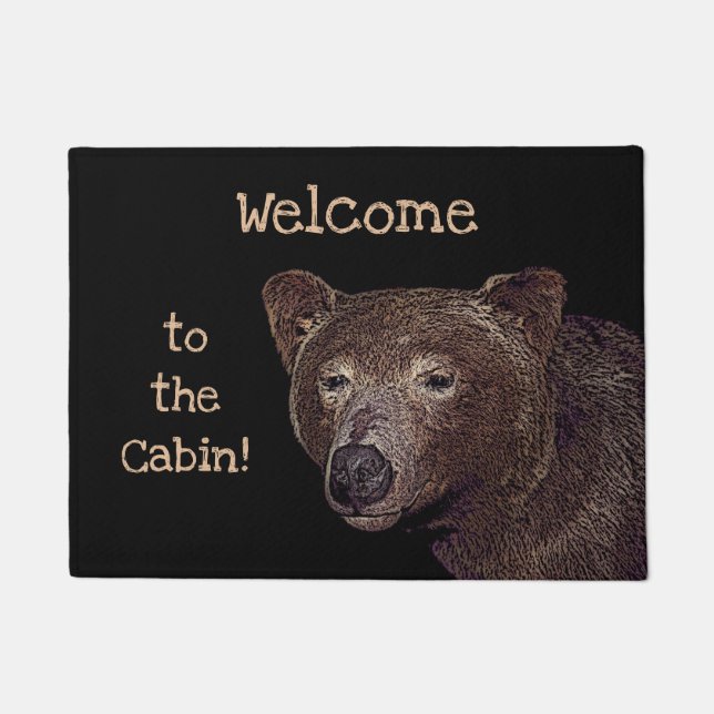 Welcome to the Cabin, Big Bear Doormat (Front)