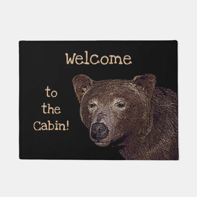to the Cabin, Big Bear Doormat Zazzle