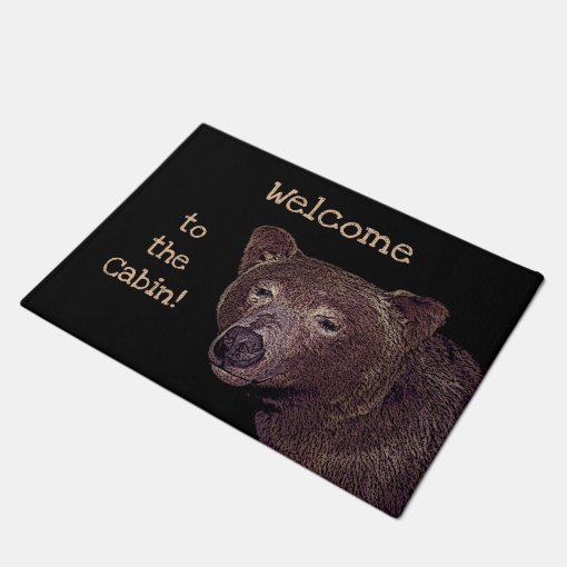 to the Cabin, Big Bear Doormat Zazzle