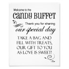 Welcome to the Candy Buffet Wedding Sign 8 x 10