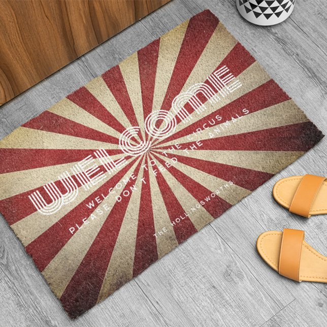 Welcome to the Circus | Funny Monogram Fiber Doormat (Creator Uploaded)