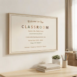 Welcome to the Class Poster Personalized Gift