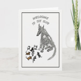 "Welcome to the club", new baby, funny Card