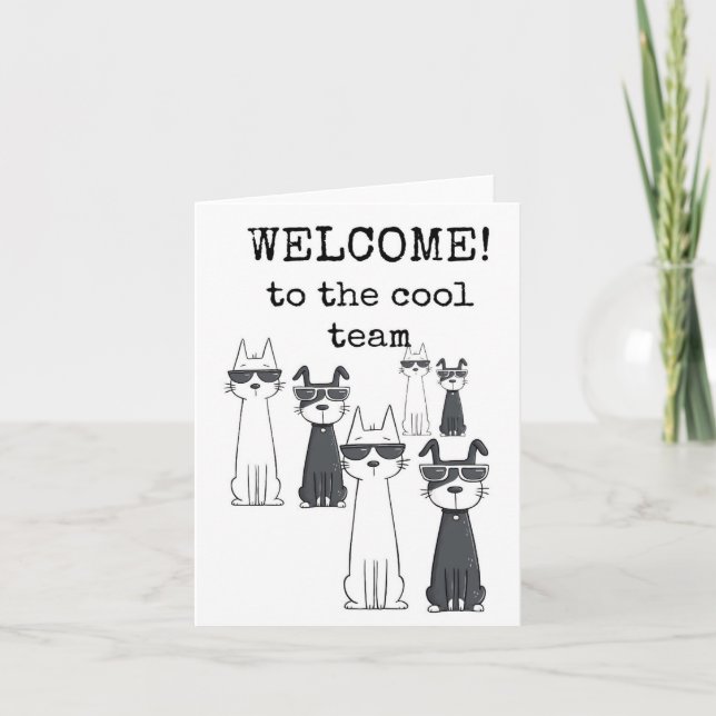 Welcome, To the Cool Team, Printable Card (Front)