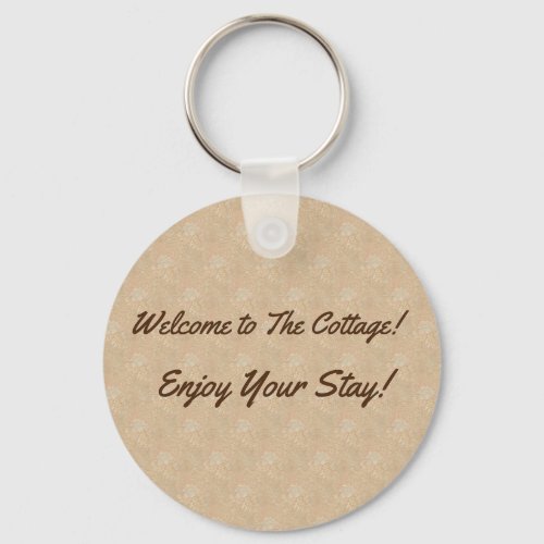 Welcome to the Cottage Guest Rental Vacation House Keychain