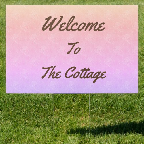 Welcome to the Cottage Guest Rental Vacation House Sign