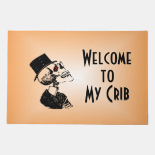 Welcome to The Crib Skeleton Welcome Mat