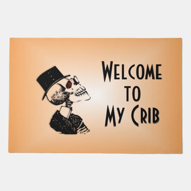 Welcome to The Crib Skeleton Welcome Mat (Front)