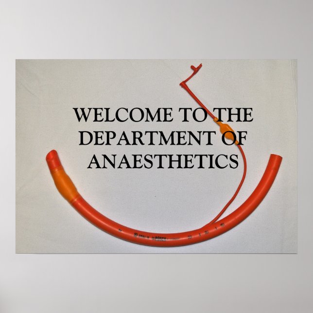 WELCOME TO THE DEPARTMENT OF ANAESTHETICS POSTER (Front)
