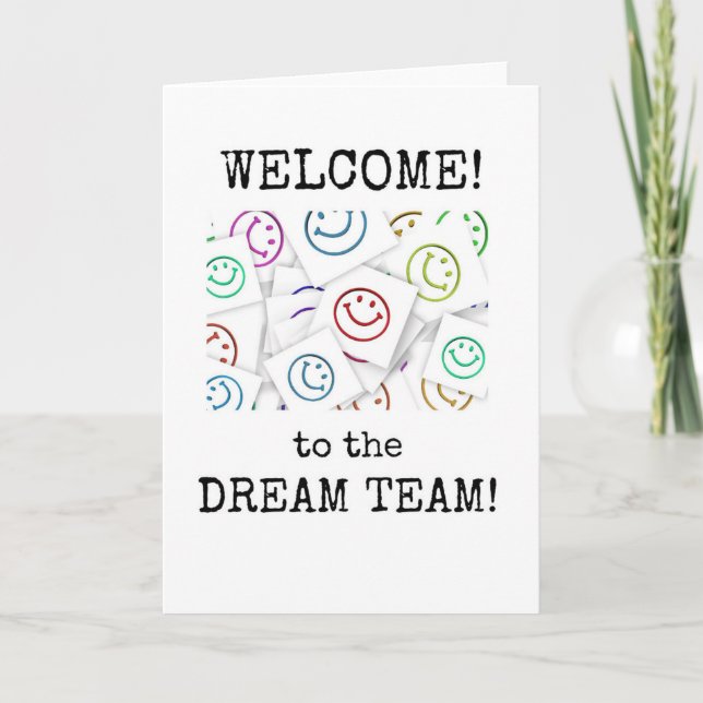 Welcome to the Dream Team, New Employee Card (Front)