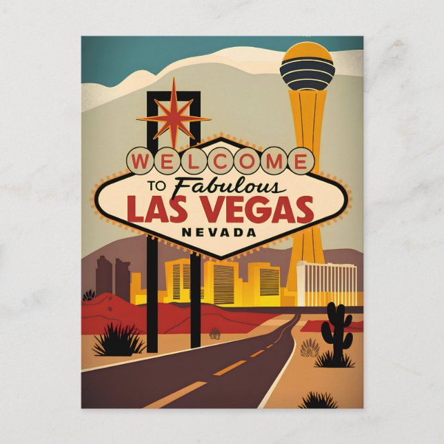 Welcome to the fabulous Las Vegas Nevada Postcard (Front)