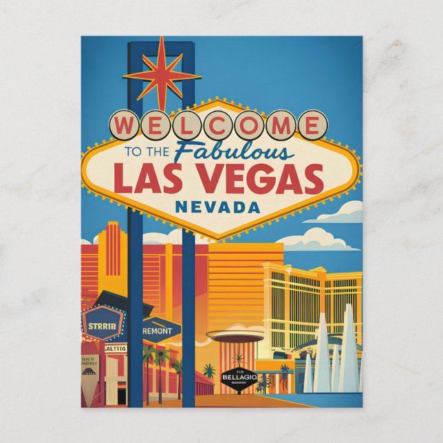 Welcome to the fabulous Las Vegas Nevada Postcard (Front)