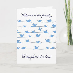 Welcome to the family Daughter in law Letterpress Thank You Card