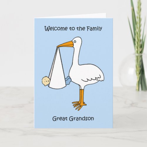 Welcome to the Family Great Grandson Card