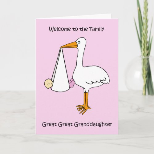 Welcome to the Family Great Great Granddaughter Card