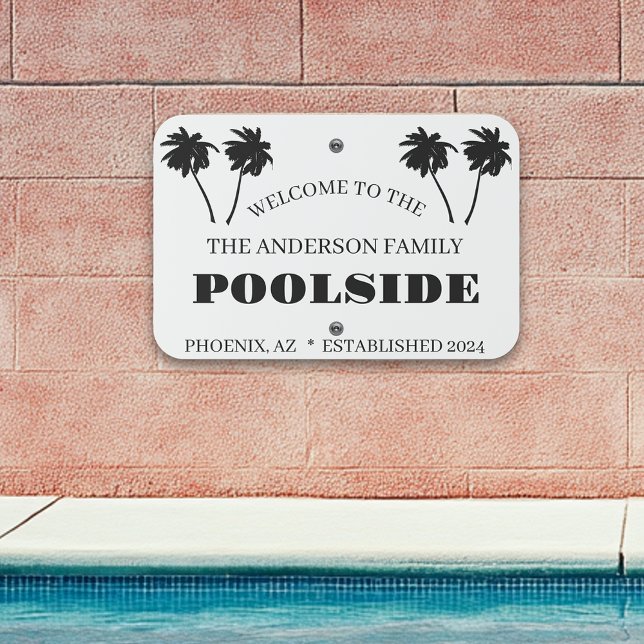 Welcome to the Family Poolside Pool  Metal Sign (Creator Uploaded)