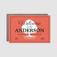Welcome to the family reunion custom car magnet