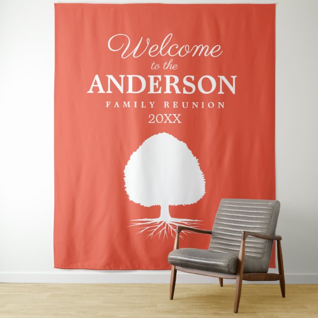Welcome to the family reunion party photo backdrop (In Situ)