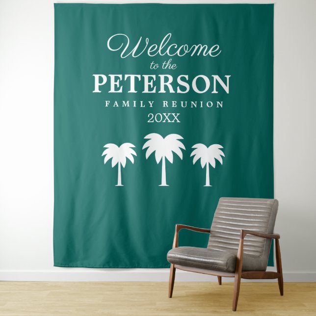 Welcome to the family reunion photo backdrop idea (In Situ)