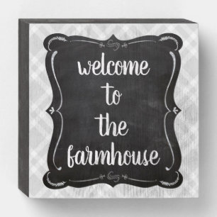 Welcome to The Farmhouse Wood Box Sign