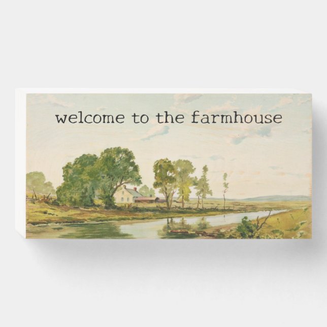 Welcome to the Farmhouse Wood Box Sign (Front Horizontal)