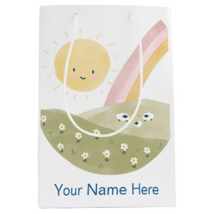 Welcome to the Flock Baby Shower Watercolor  Medium Gift Bag