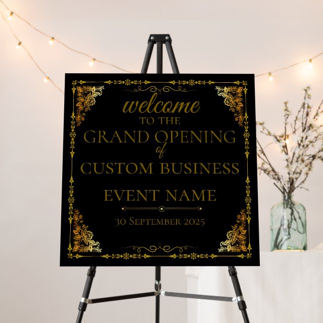 Welcome to the Grand Opening | Custom Square Foam Board (In Situ (Stand))