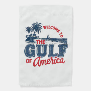 Welcome to the Gulf of America Immigrant Mexican  Garden Flag