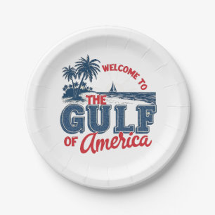 Welcome to the Gulf of America Immigrant Mexican Paper Plates