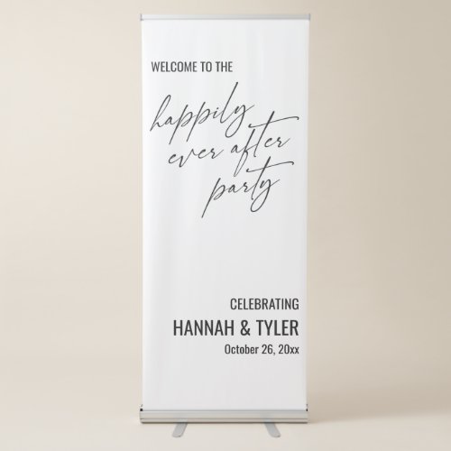 Welcome to the Happily Ever After Party Retractable Banner