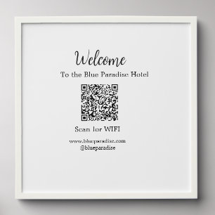 Welcome to the hotel restaurant villa scan QR WIFI Peel And Stick Photo Tile
