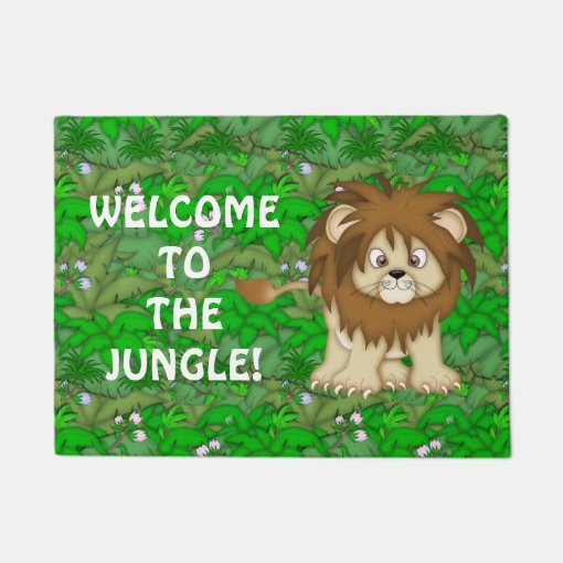to the Jungle door mat Zazzle