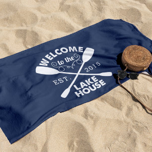 Welcome to the Lake House Custom Beach Towel